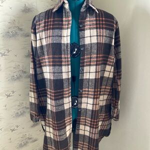 ADORA - Brown and Cream Button Down Shirt